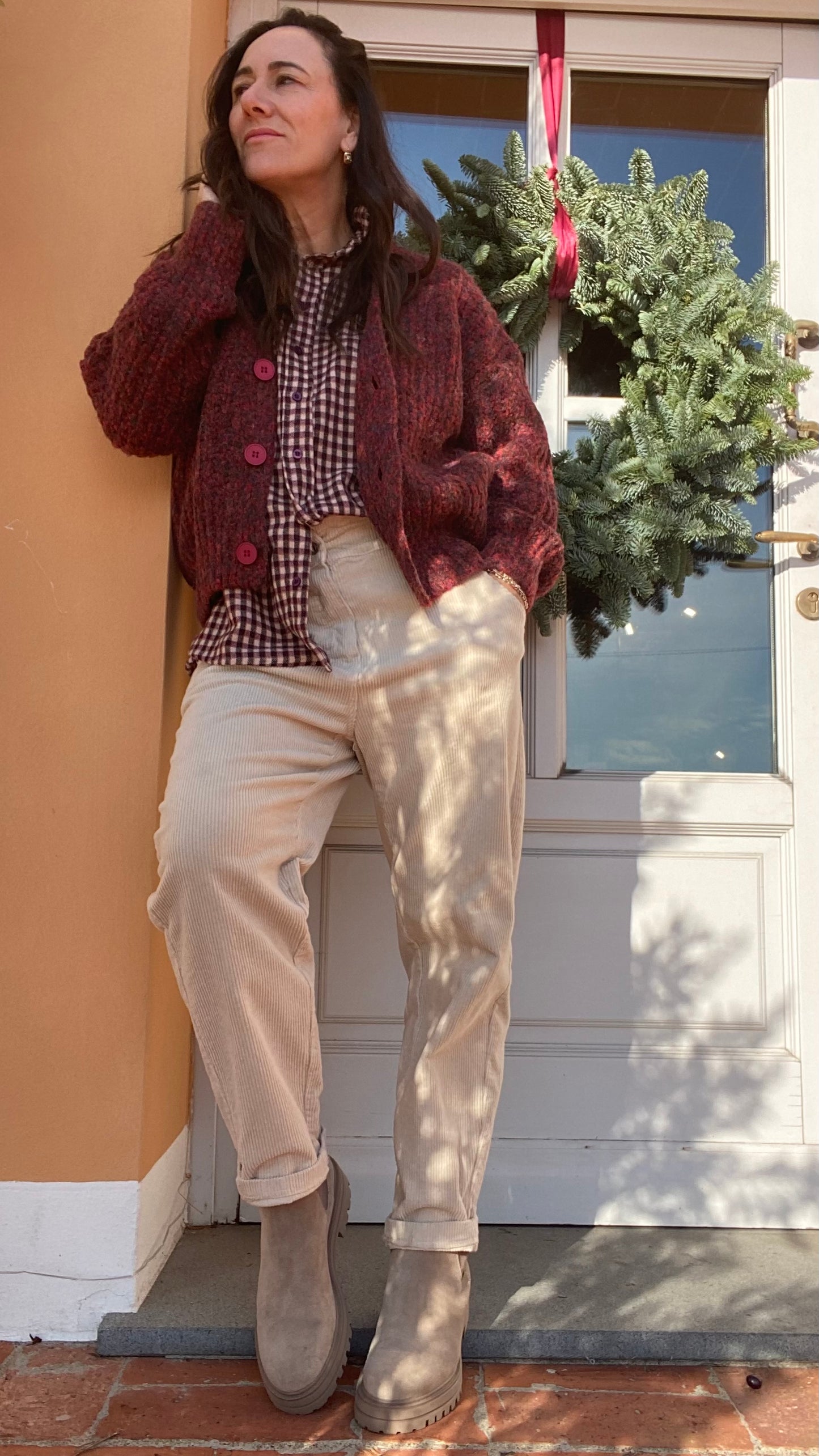 Pantalone Liam gesso