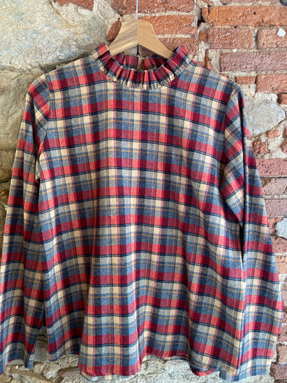 Camicia Andrea check grey beige bordeaux