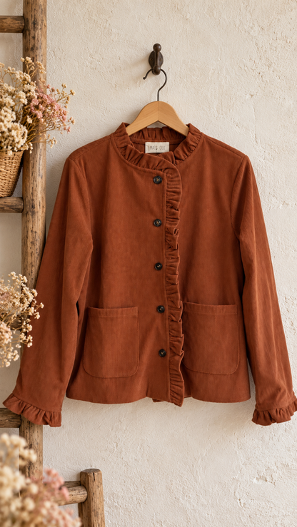 Giacca camicia Joanna Caramel