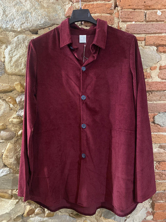 Camicia Bici velluto bordeaux