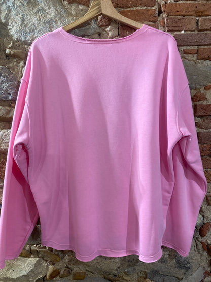 Felpa L’Amour Paris rosa bubble