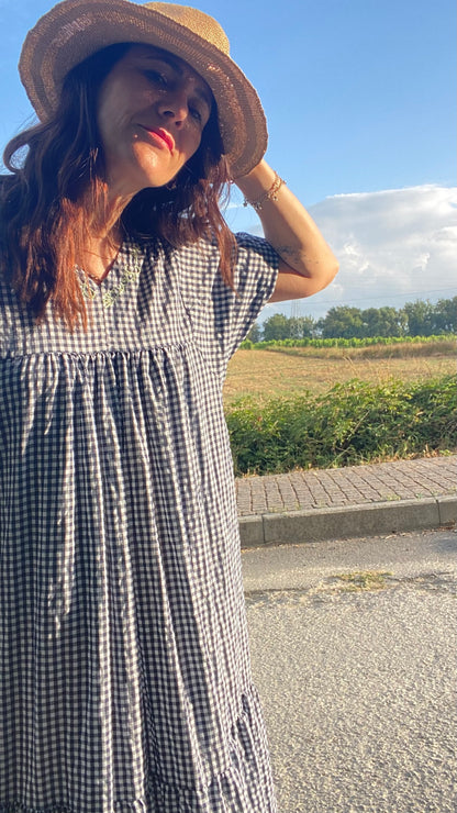 Abito Pic-nic check navy