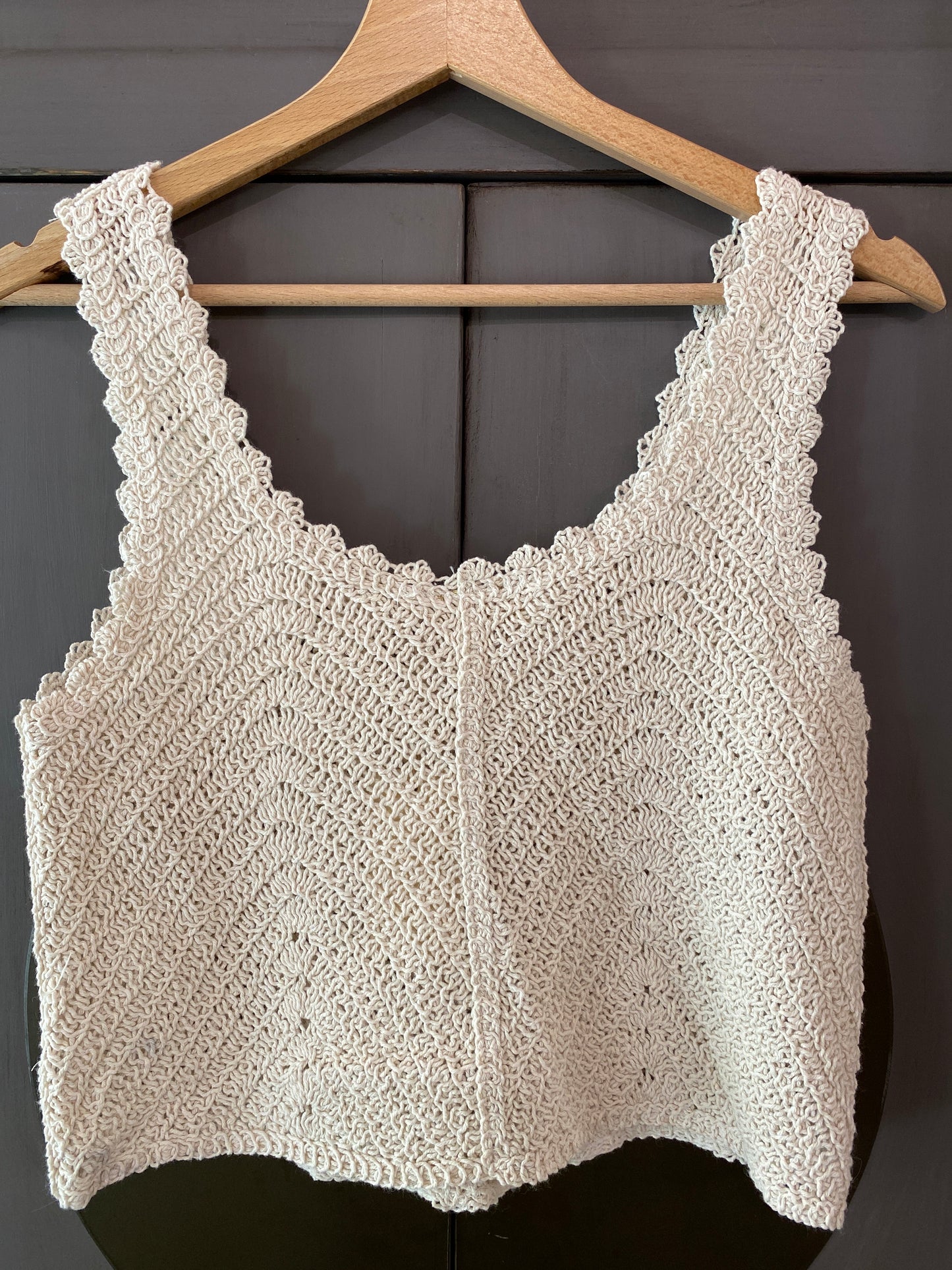 Top crop Remi’ crochet colore bianco