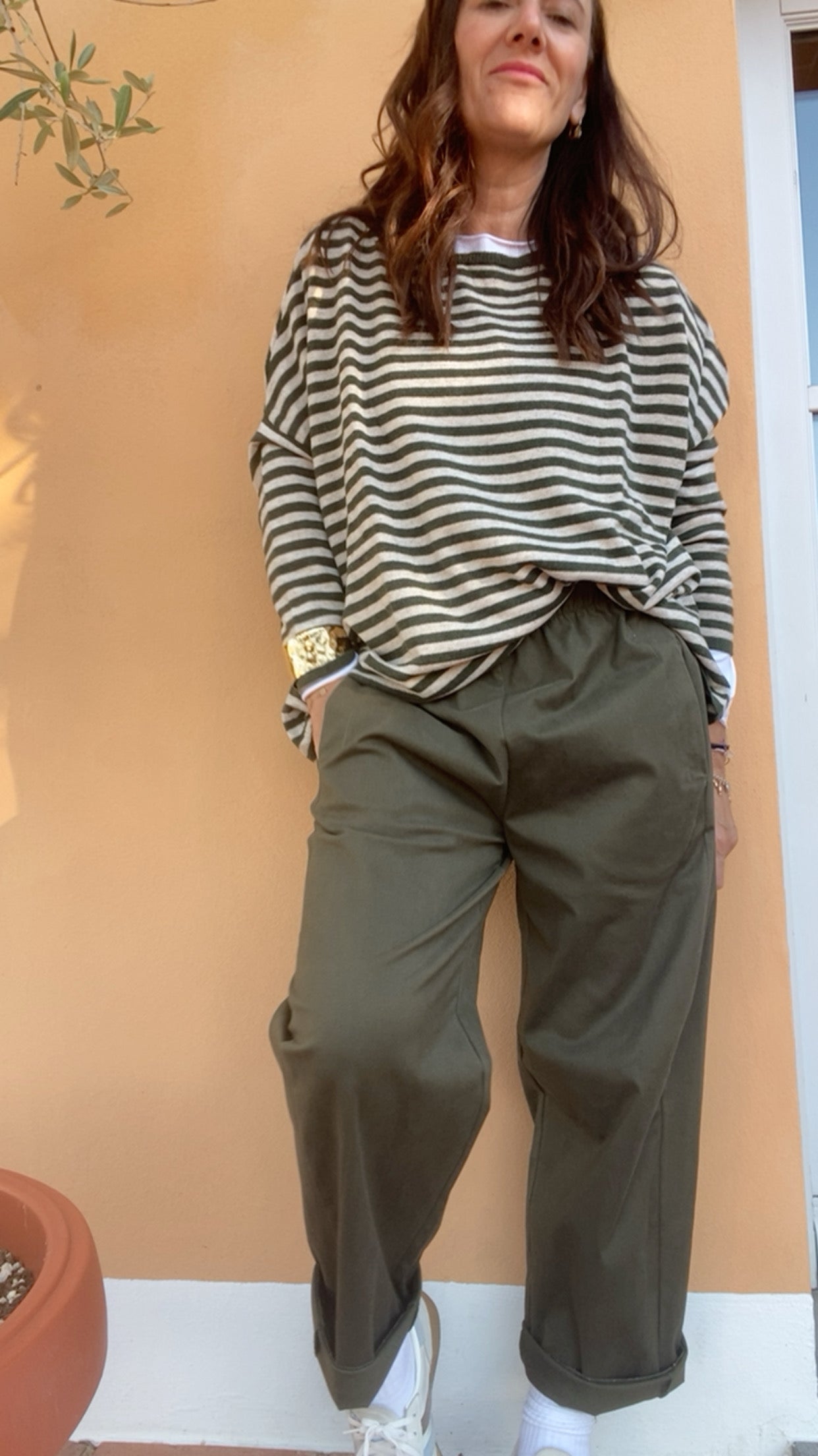 Pantalone Geremia verde oliva