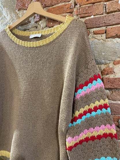 Maglia Folk cacao