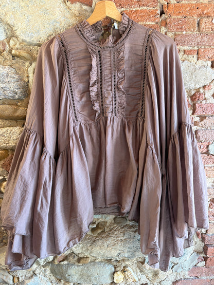 Blusa Laila Butterfly moka