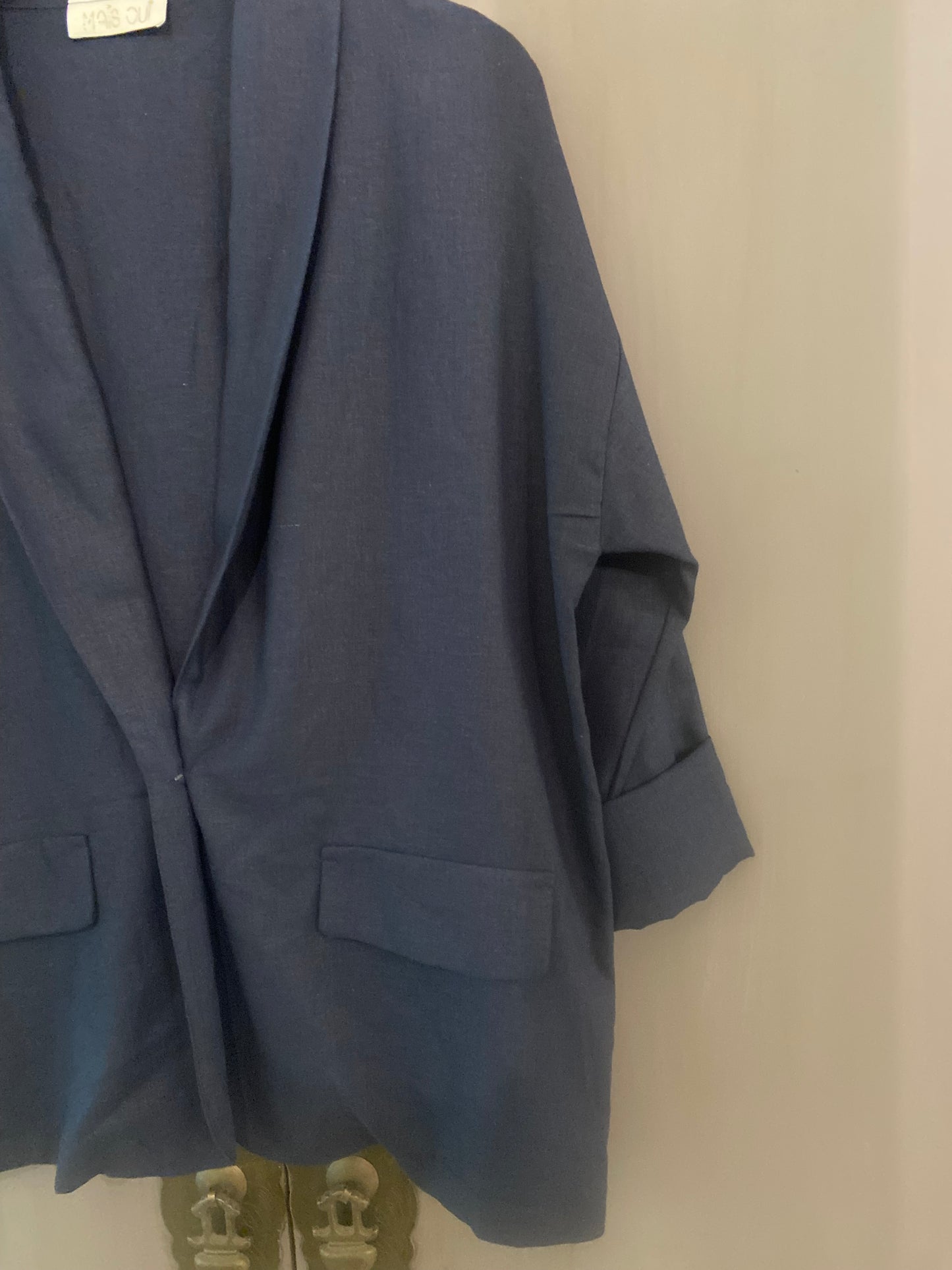 Izzie giacca Lino e viscosa blu