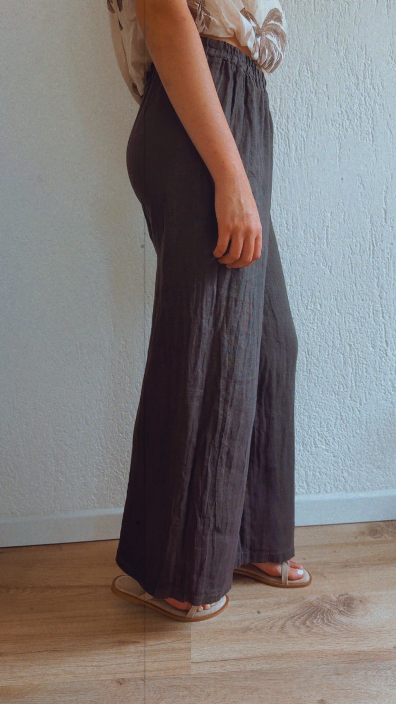 Pantalone lino Paloma new choco