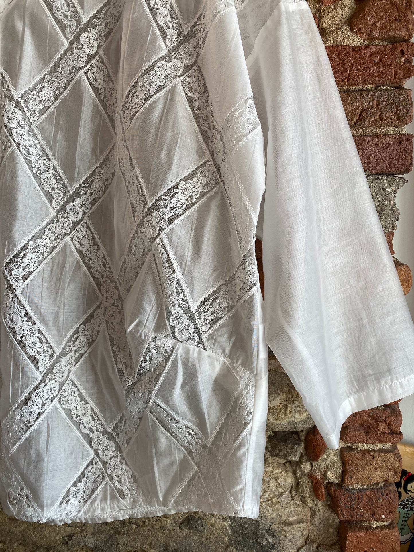 Camicia Macramè white