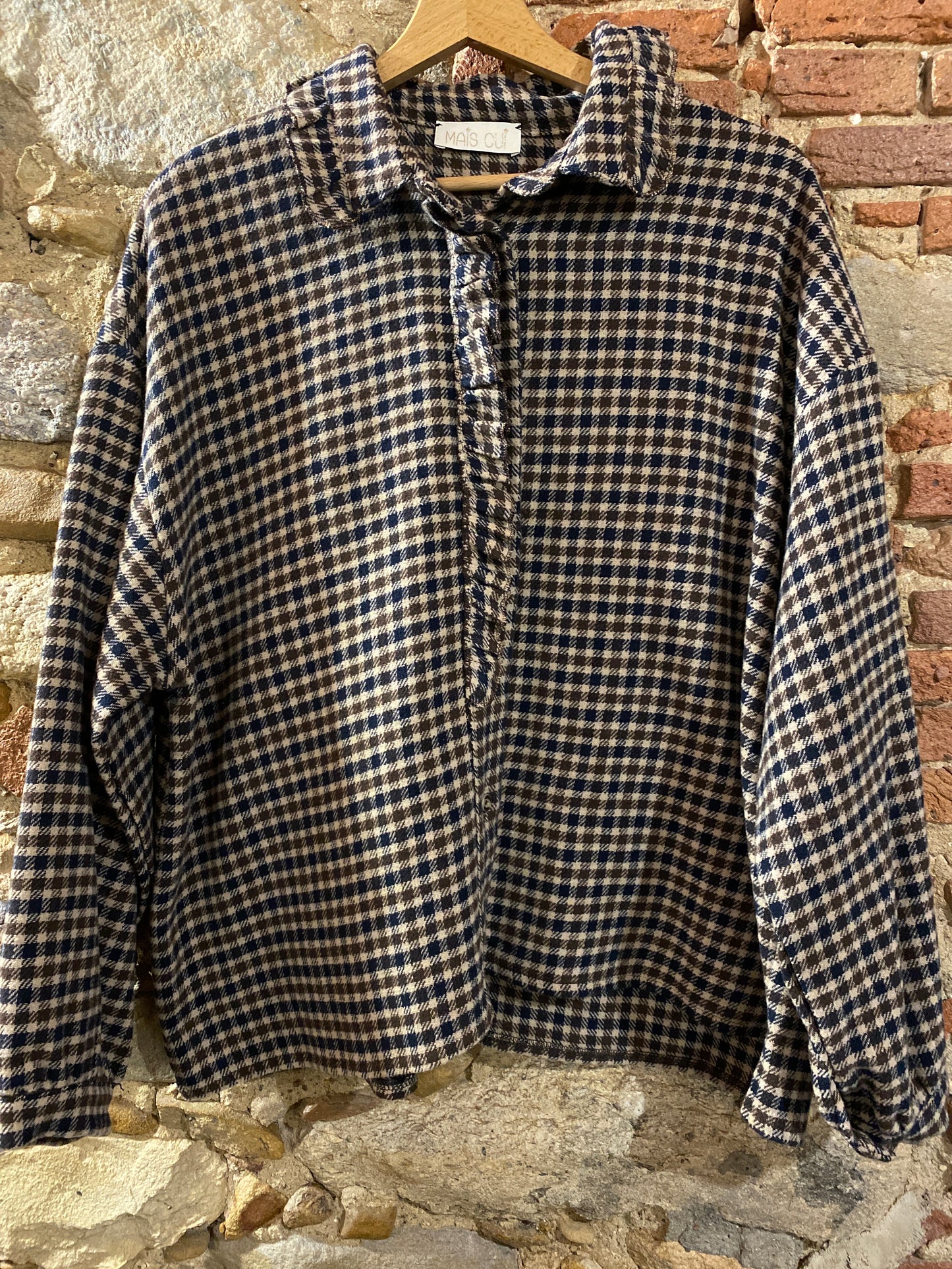 Camicia Roxy check navy choco