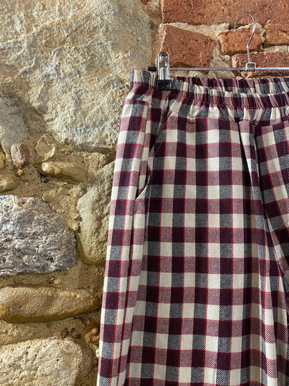 Pantalone Artù check bordeaux
