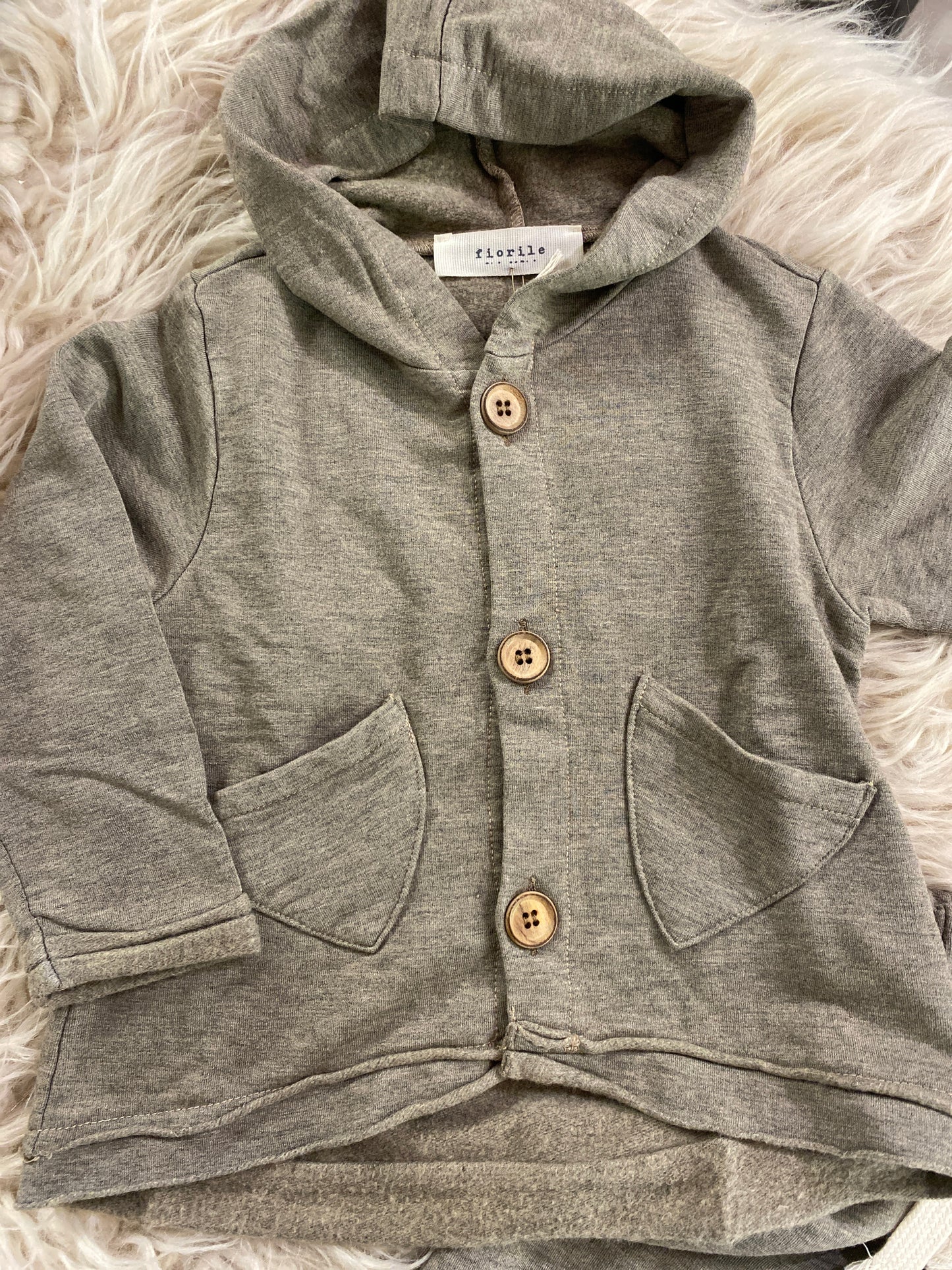 Completo cotone felpato colore taupe