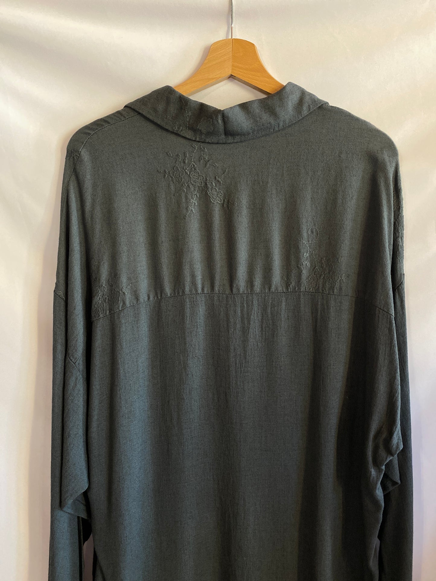 Camicia Flora piombo