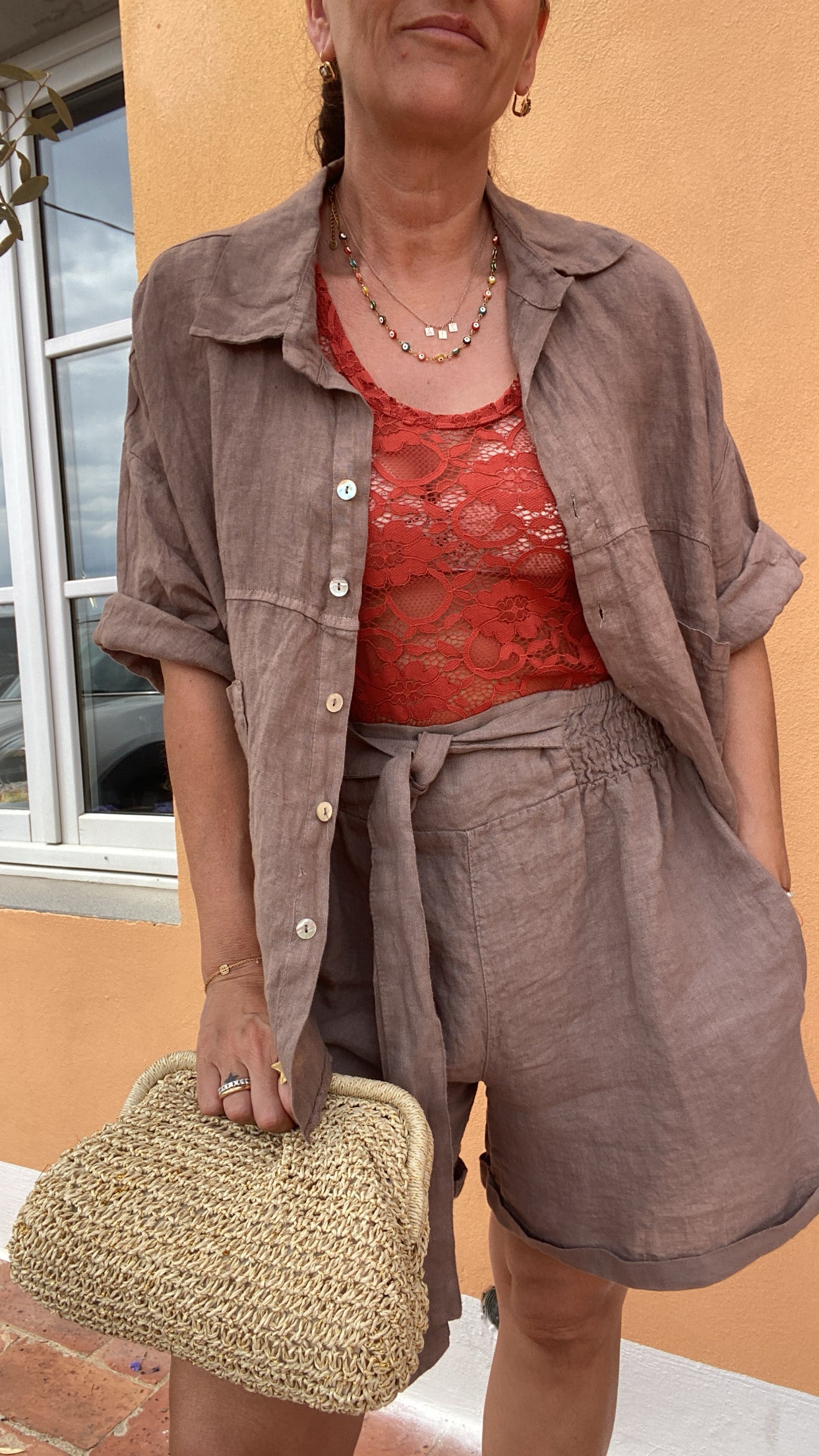Canotta Macrame’ orange
