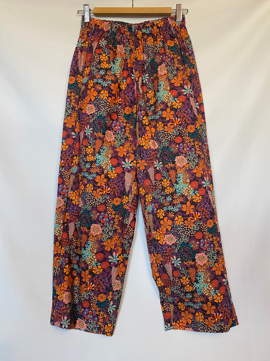 Pantalone Gilda fiori violet