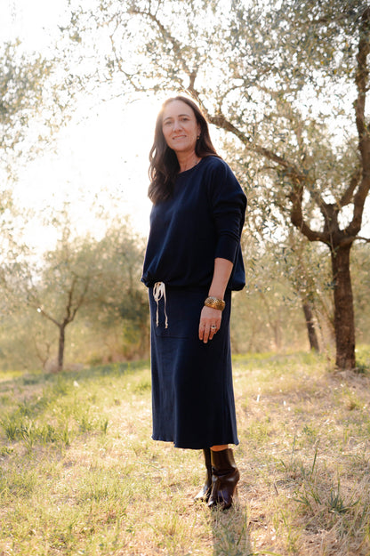 Felpa Pistillo blu navy