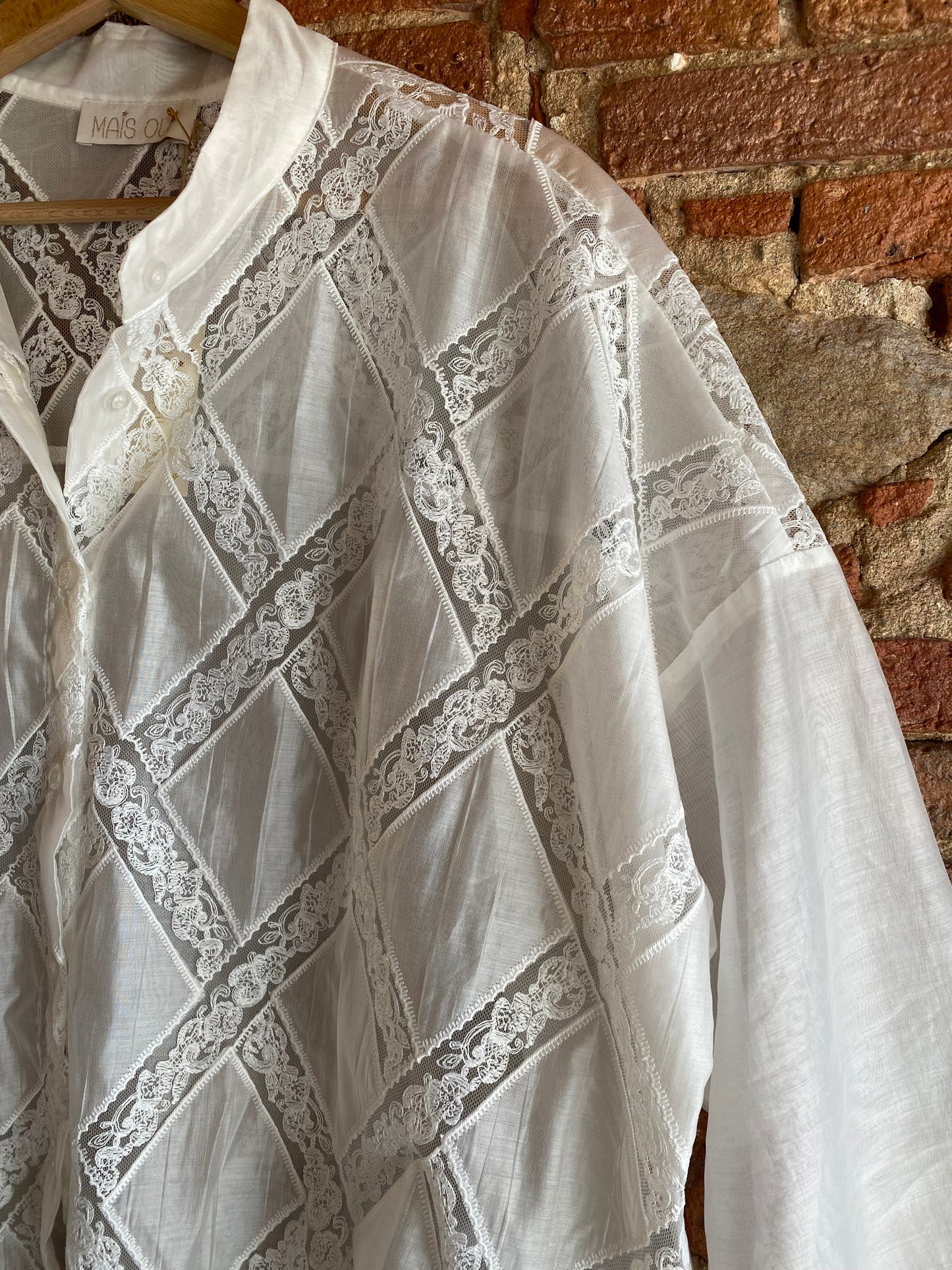 Camicia Macramè white