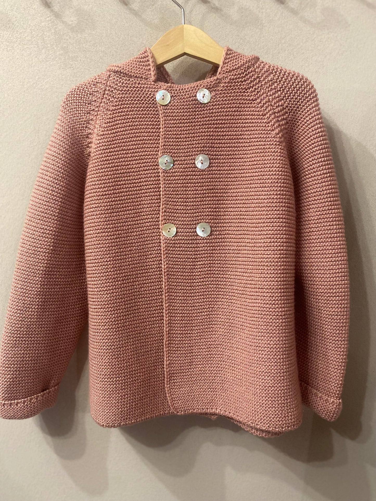 Cappottino Philippe Lana merino colore rosa antico