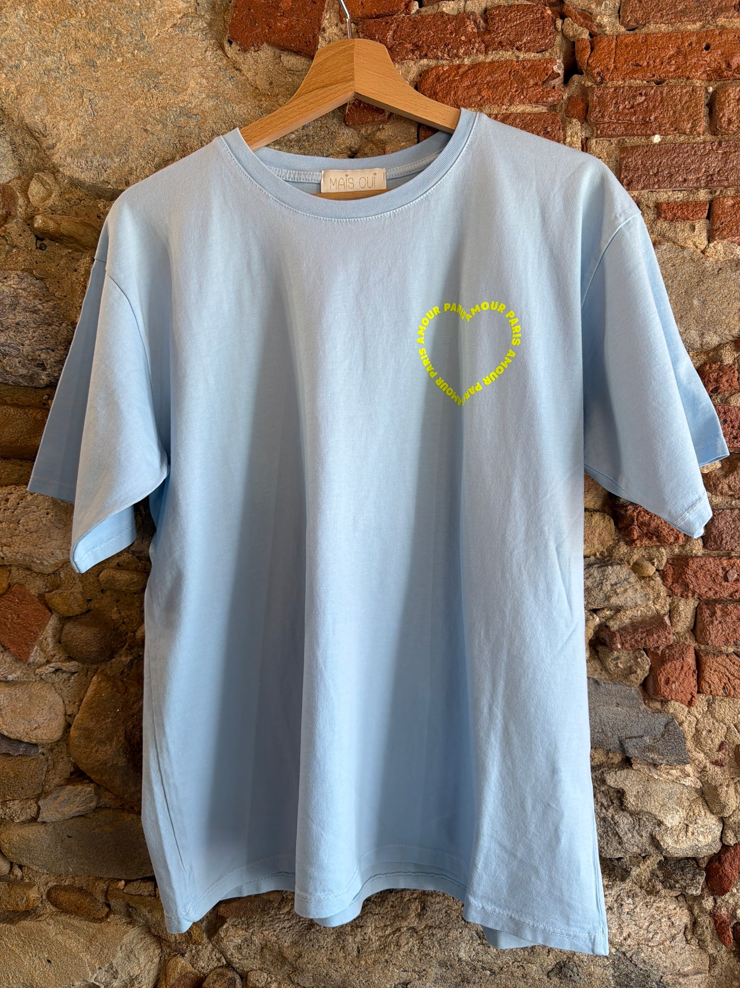 T-Shirt Amour Paris azzurra