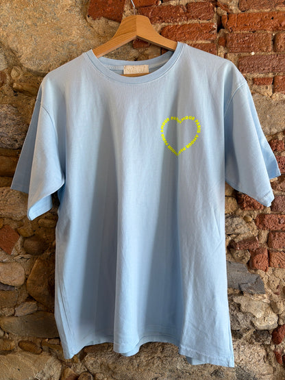 T-Shirt Amour Paris azzurra