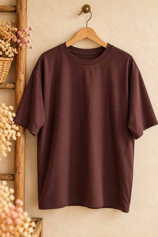 T-shirt Camelia cioccolato