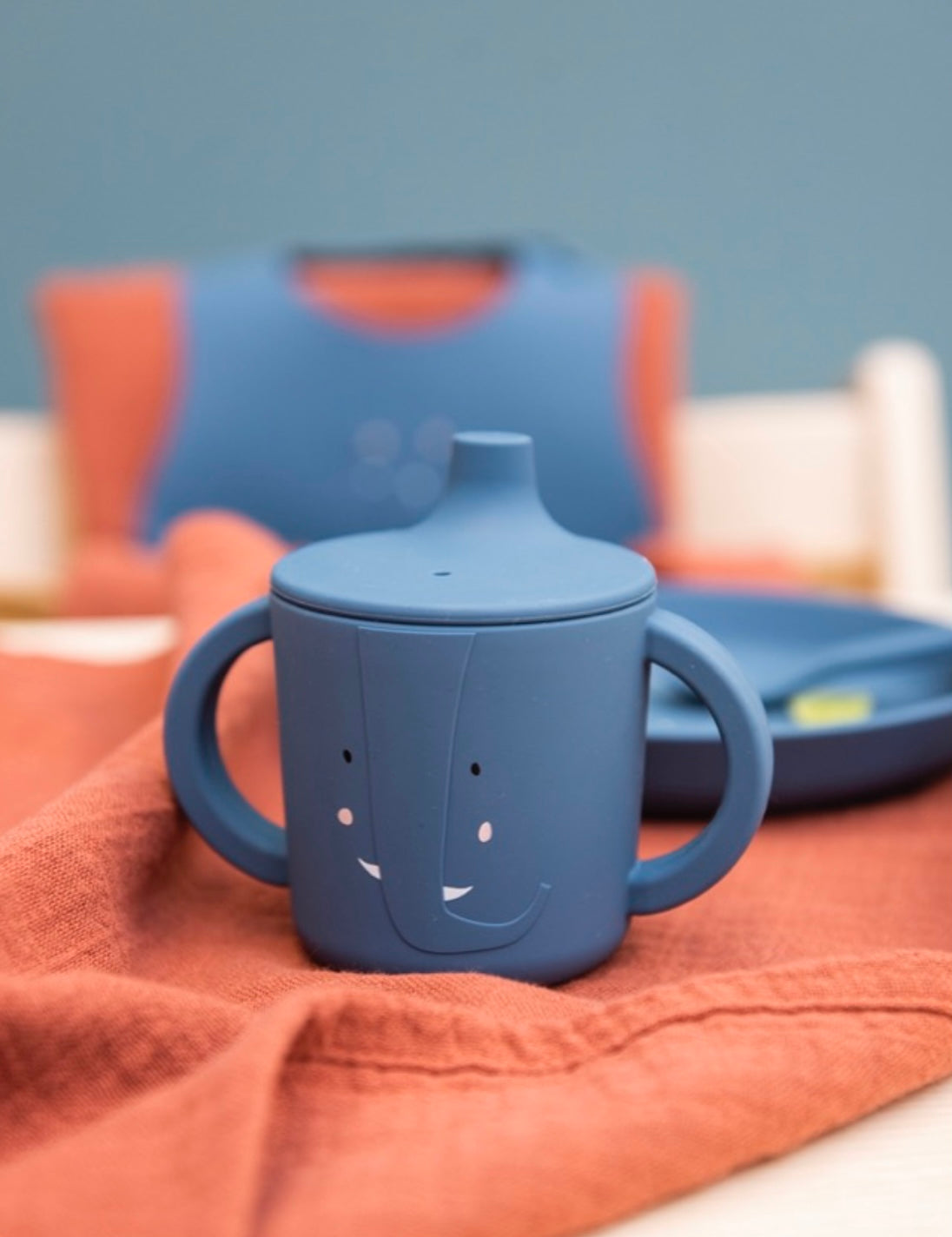 Bicchiere in silicone con manici Elefante
