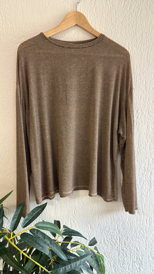T-shirt Lula cacao riga nera