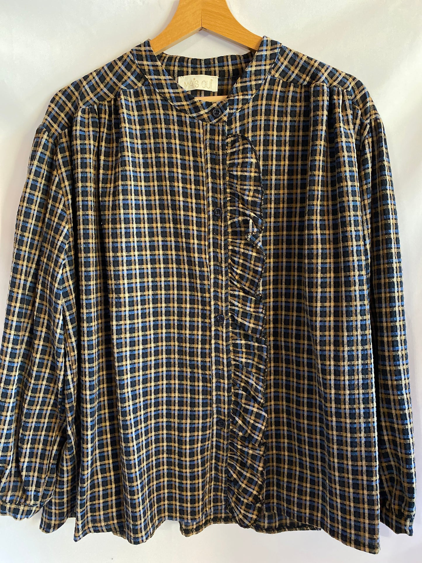 Camicia Country check blu