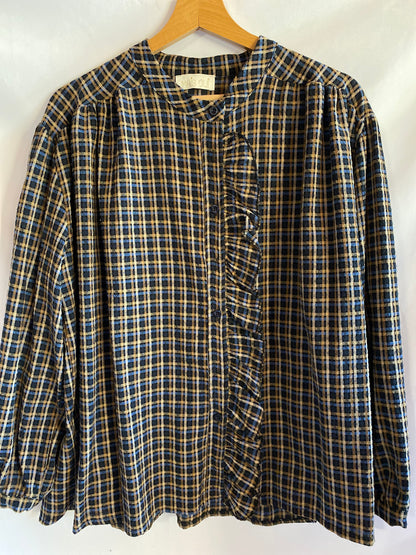 Camicia Country check blu