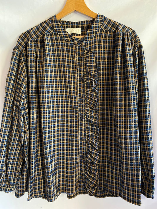 Camicia Country check blu