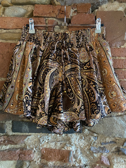 Shorts Tea nero oro marrone