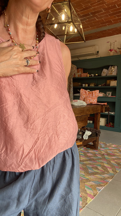 Top Mykonos colore soft apricot