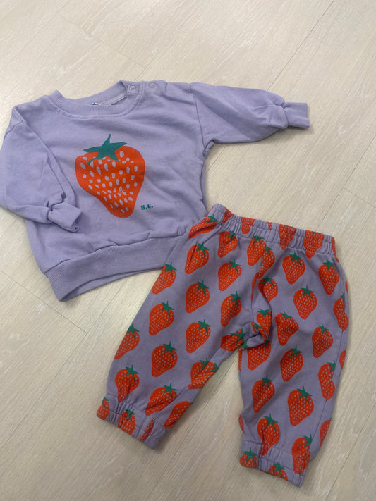 Tuta cotone lilla fragola