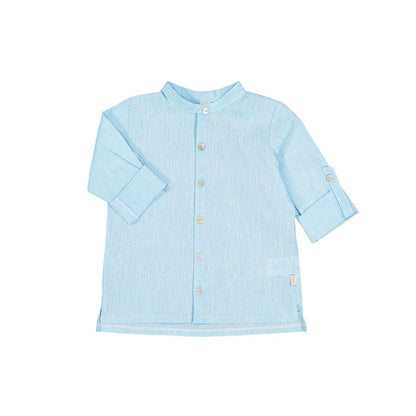 Camicia coreana azzurra