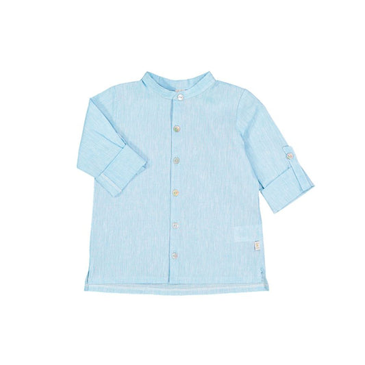 Camicia coreana azzurra