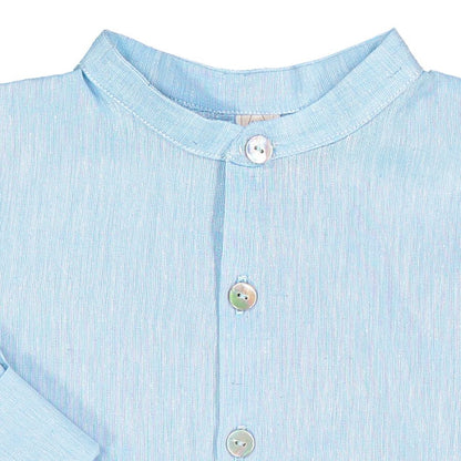 Camicia coreana azzurra