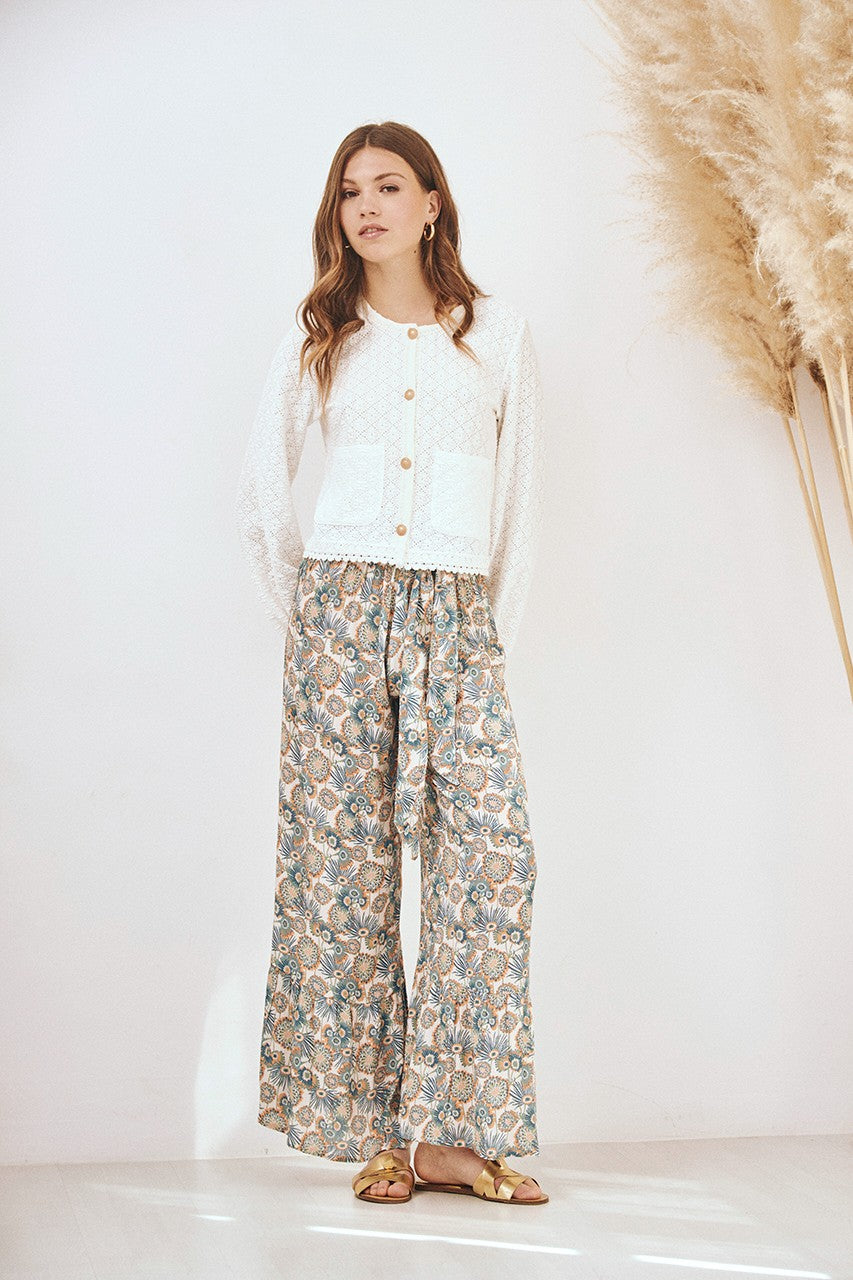 Pantaloni stampa fiori