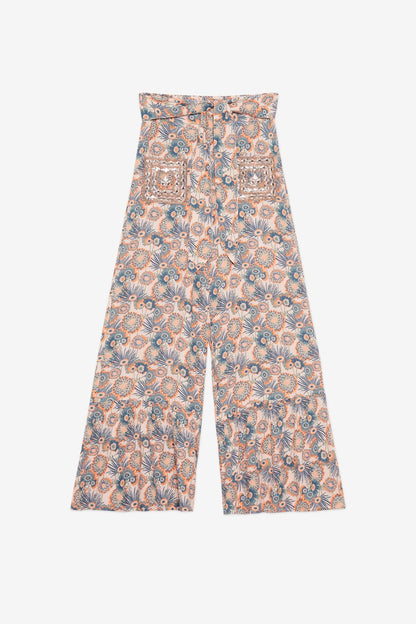 Pantaloni stampa fiori