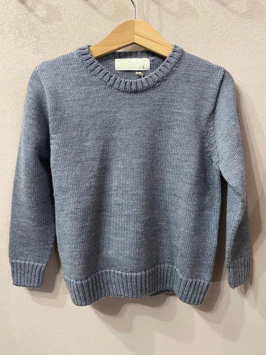 Maglioncino Nonno Otta in lana merino colore grigio mélange