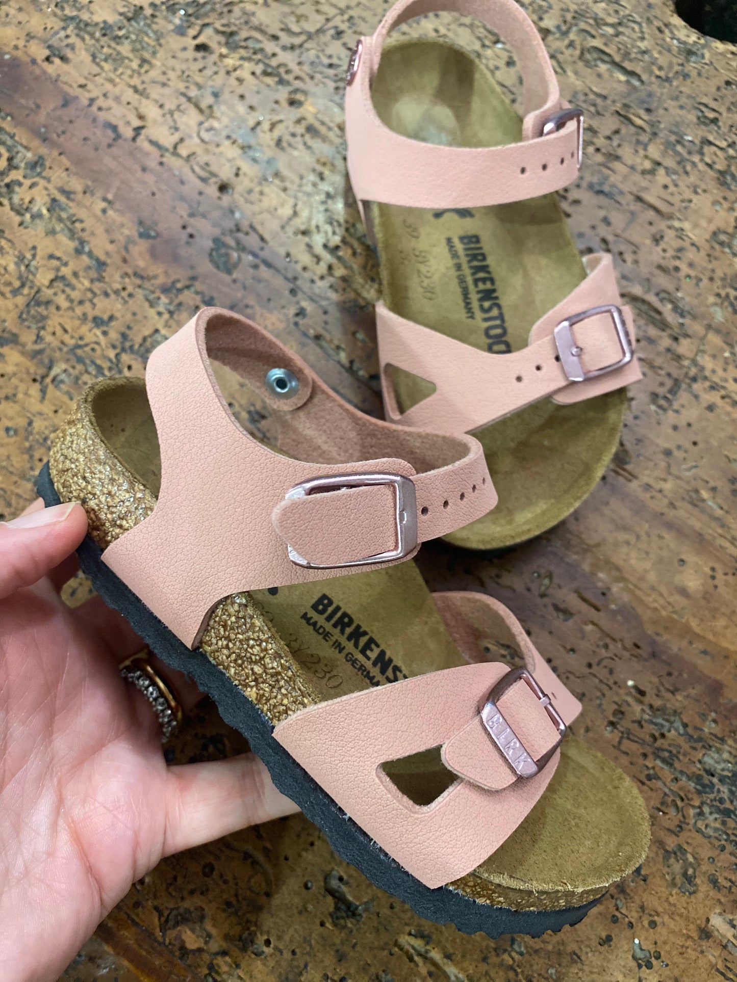 Rio Sandalini in pelle colore rosa pastello (pink clay)