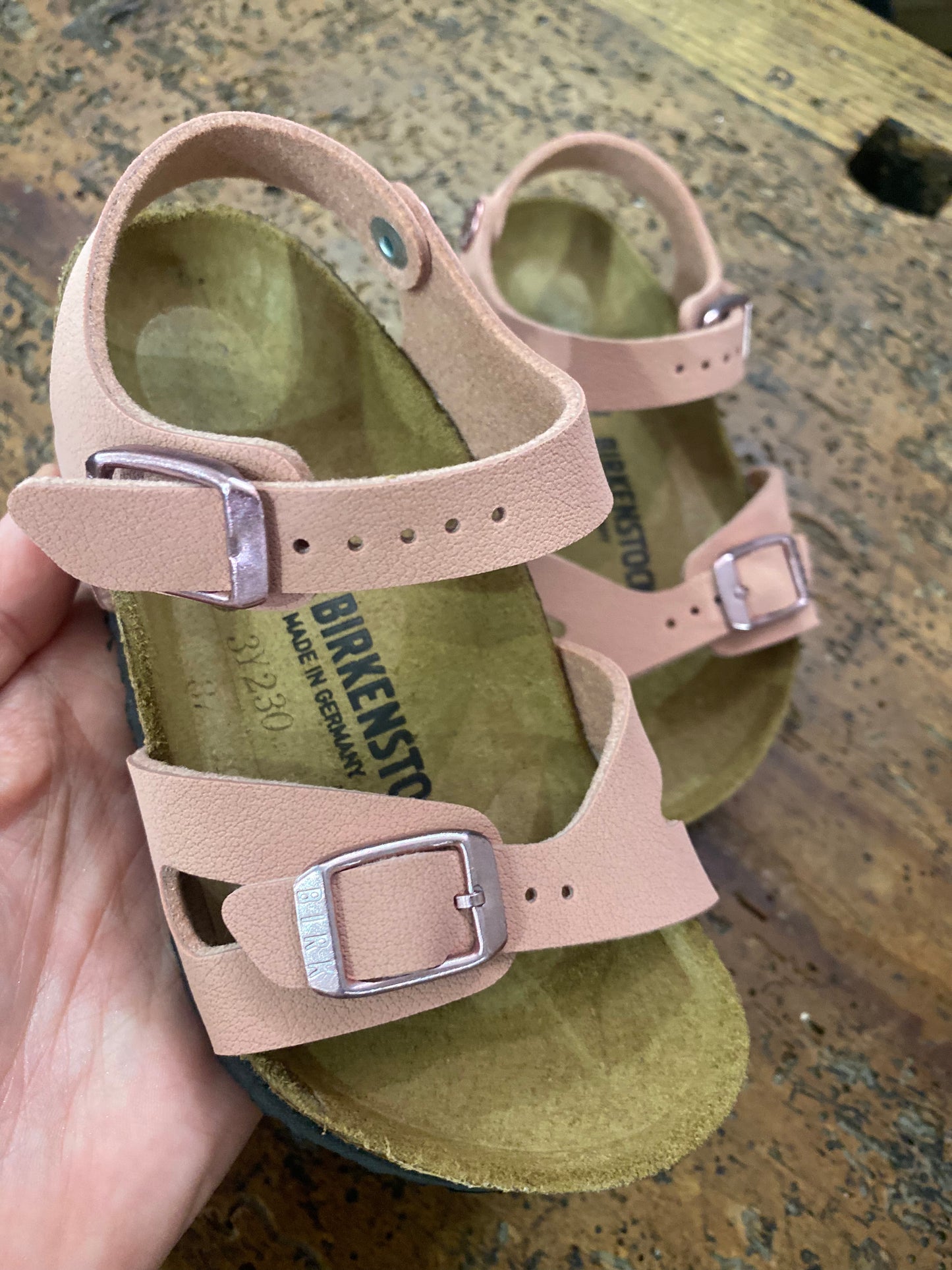 Rio Sandalini in pelle colore rosa pastello (pink clay)