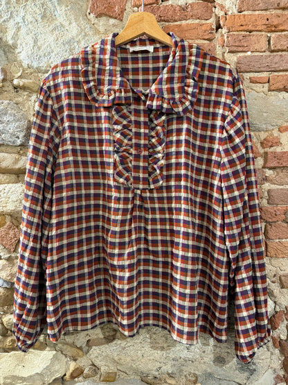Camicia Sandra check Purple / Orange