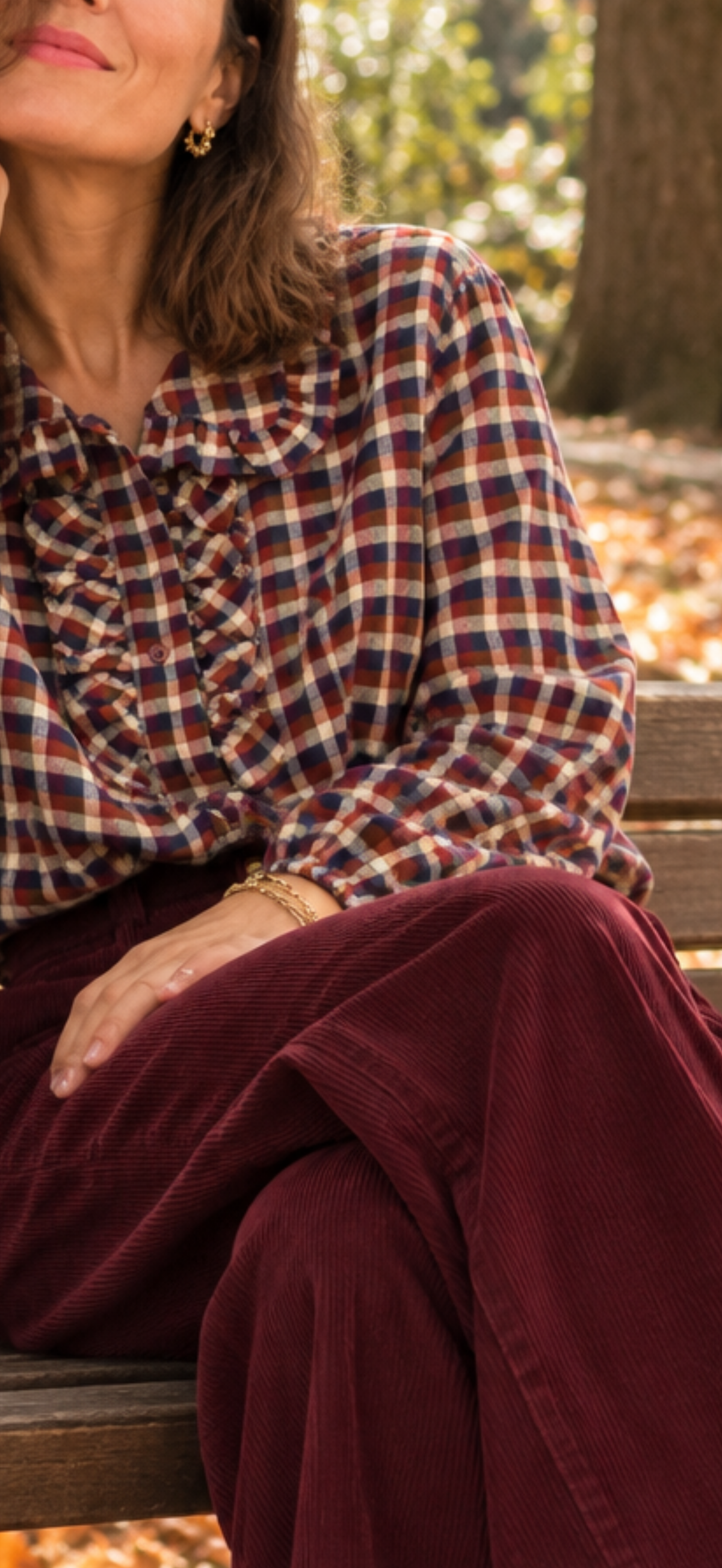 Camicia Sandra check Purple / Orange