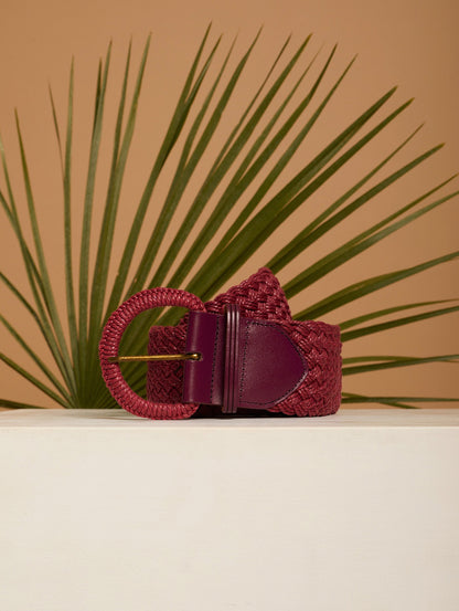 Cintura intrecciata colore malva