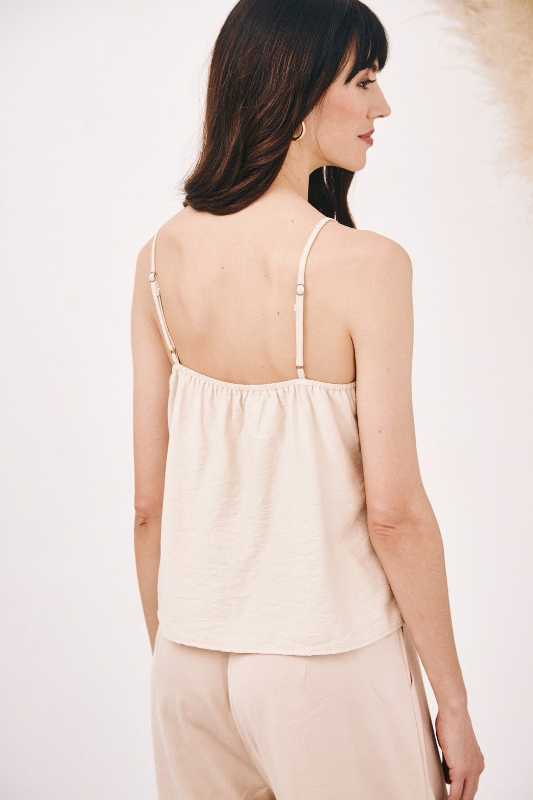 Top Lima con inserti macrame’