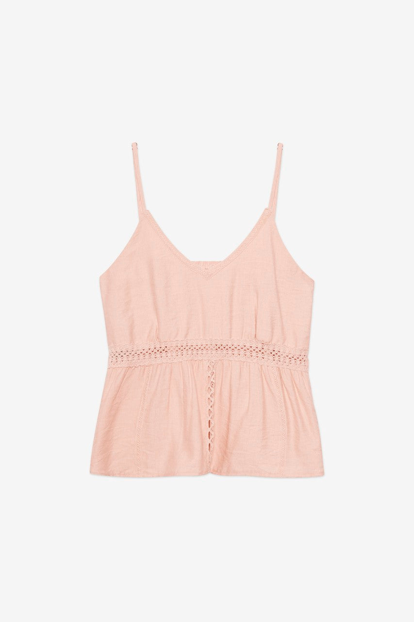 Top Lima con inserti macrame’