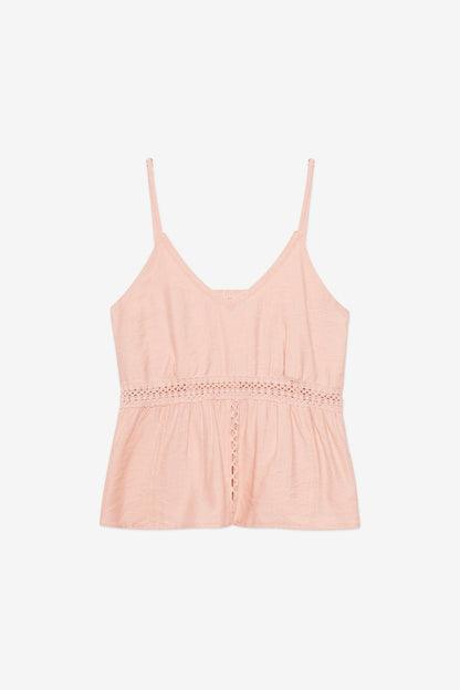 Top Lima con inserti macrame’
