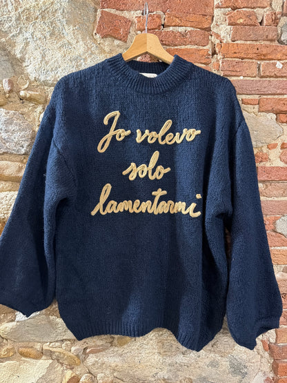 Maglia Io volevo solo lamentarmi Blu Notte