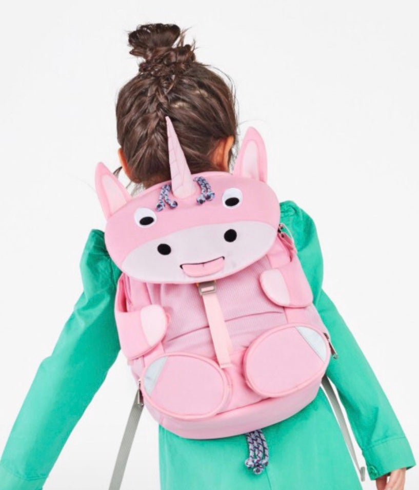 Zainetto unicorno per la scuola materna - Eco-Friendly - consigliato da 3 a 5 anni - pratico anche per le uscite con mamma e papà - spalline regolabili - cintura torace - imbottitura posteriore - strisce riflettenti