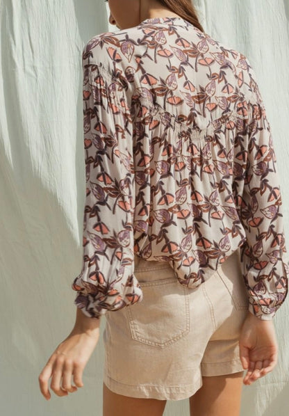 Camicia donna stampa fiori
